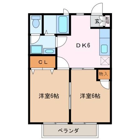 高茶屋駅 徒歩19分 2階の物件間取画像